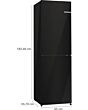 Bosch KGN27NBEAG, Free-standing fridge-freezer with freezer at bottom