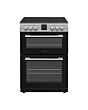 Montpellier 60cm Double Oven Electric Cooker - Silver - MDOC60FS 