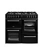 Belling RCA Farmhouse Dual Fuel 100cm Range Cooker - Black - 444411829 