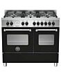 Dual Fuel Range Cooker 100cm Bertazzoni MAS100-6-MFE-D-NEE - Black