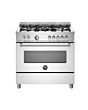 Bertazzoni Master Series 90cm Dual Fuel Range Cooker - Stainless Steel - MAS95C1EXC