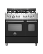 Bertazzoni Master Series 90cm Dual Fuel Range Cooker - Black - MAS95C2ENEC