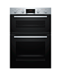 Bosch Built In Double Up Oven - Stainless Steel - MHA133BROB