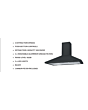 Neue 90cm Chimney Hood - Black - NCE90NN