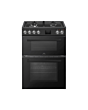 New World 60cm Double Oven Dual Fuel Cooker - Black - NWDO60DFB