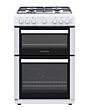Nordmende 60cm Twin Cavity LPG Cooker - White - CTG62LPGWH