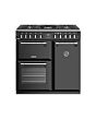 Stoves Richmond Deluxe 90cm Dual Fuel Range Cooker - Black - 444444897