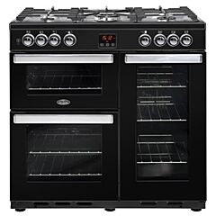 Belling  Cookcentre 90DFT B 90cm Dual Fuel Range Cooker