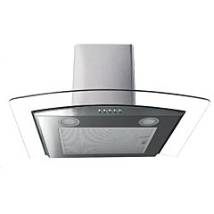 Essentials ESSCG90SS.1 90cm Curved Glass Chimney Hood
