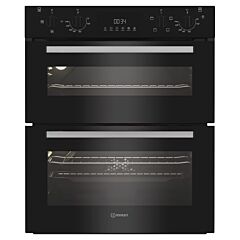 Indesit Double Under Electric Oven - Black - DUI10DB