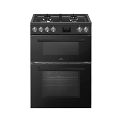 New World 60cm Double Oven Dual Fuel Cooker - Black - NWDO60DFB