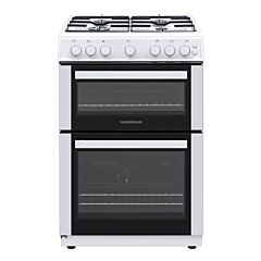 Nordmende 60cm Twin Cavity LPG Cooker - White - CTG62LPGWH 
