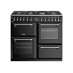 Stoves Richmond Deluxe 100cm Dual Fuel Range Cooker - Black - 444444907
