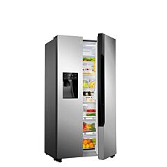 Teknix American Frost Free Fridge Freezer - Ice and Water Plumbed - Stainless Steel - THSBS1791PLUX