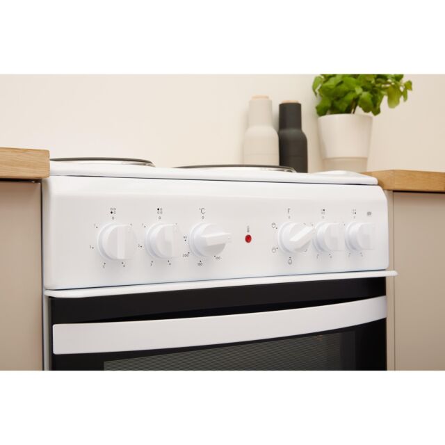Indesit 50cm Electric Cooker - White - IS5E4KHW