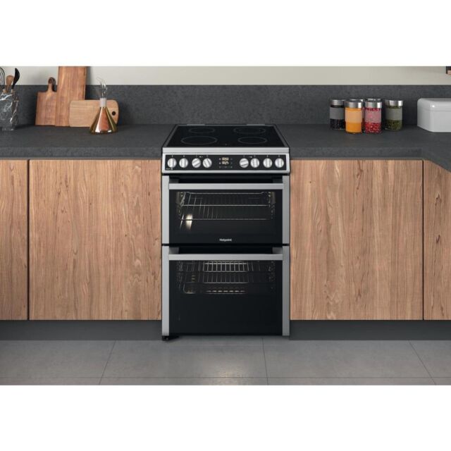 Hotpoint HDM67V8D2CX/UK Electric Double Cooker - Inox