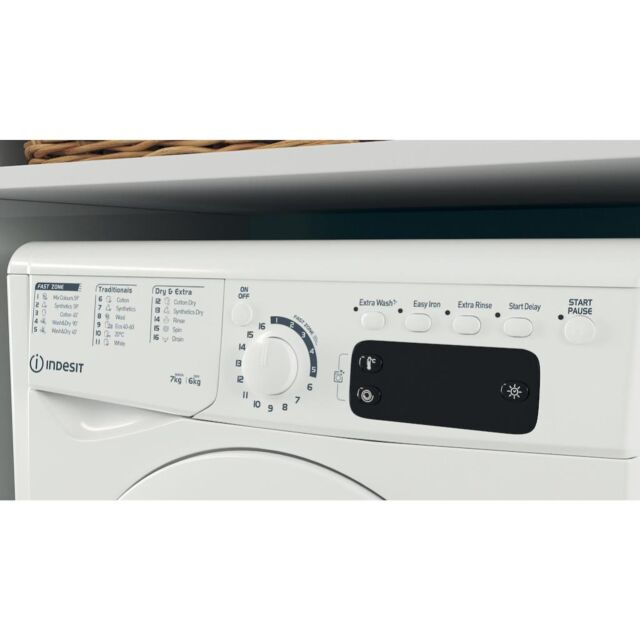 Indesit EWDE 761483 W UK Freestanding Washer Dryer - White
