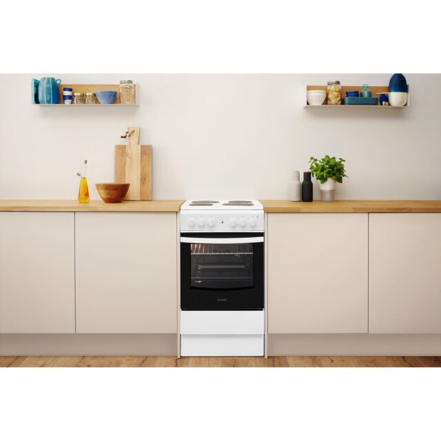 Indesit 50cm Electric Cooker - White - IS5E4KHW