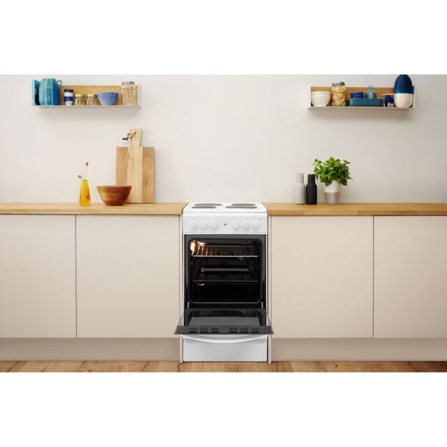 Indesit 50cm Electric Cooker - White - IS5E4KHW