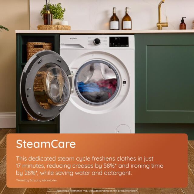 Hotpoint H101ANTISTAINUK AntiStain Freestanding 10kg Washing Machine with Steam