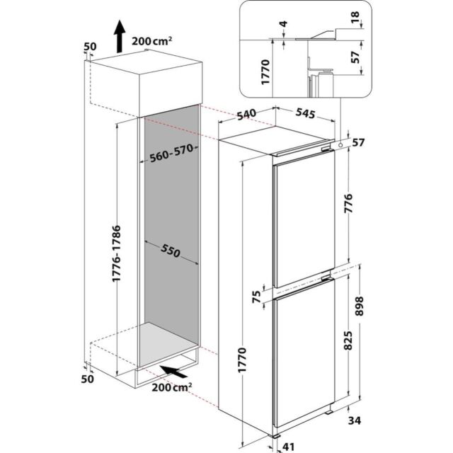 Hotpoint HMCB 50501 UK Integrated Fridge Freezer