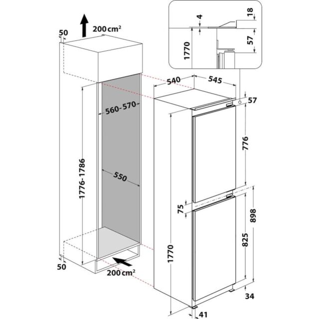 Hotpoint HMCB 50501 UK Integrated Fridge Freezer