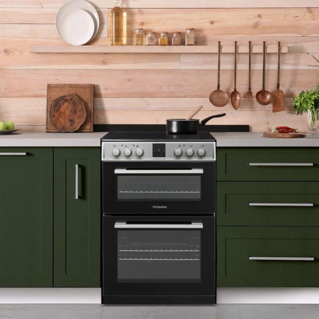 Montpellier 60cm Double Oven Electric Cooker - Silver - MDOC60FS 