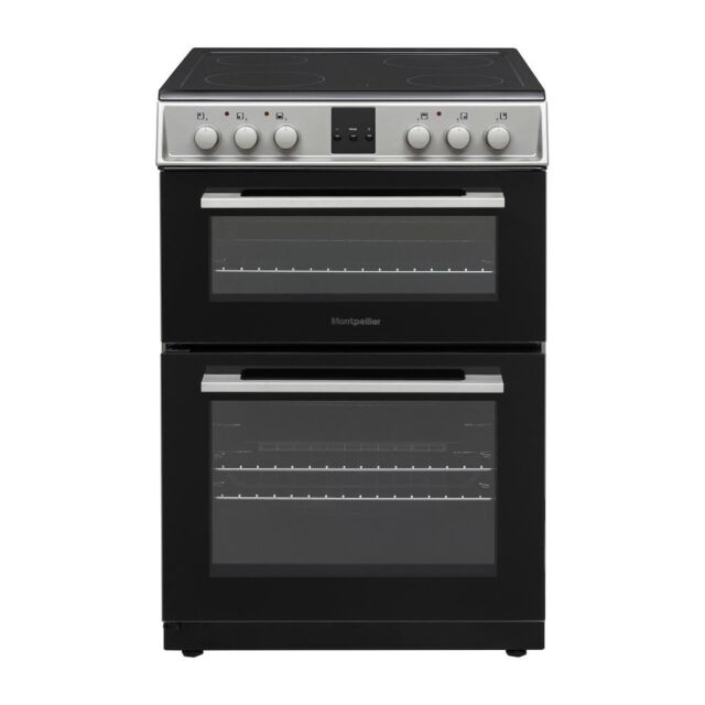 Montpellier 60cm Double Oven Electric Cooker - Silver - MDOC60FS 