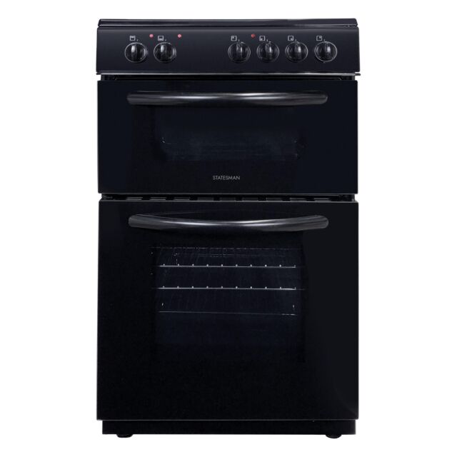 Statesman 50cm Double Oven Electric Cooker - Black - EDC50B 