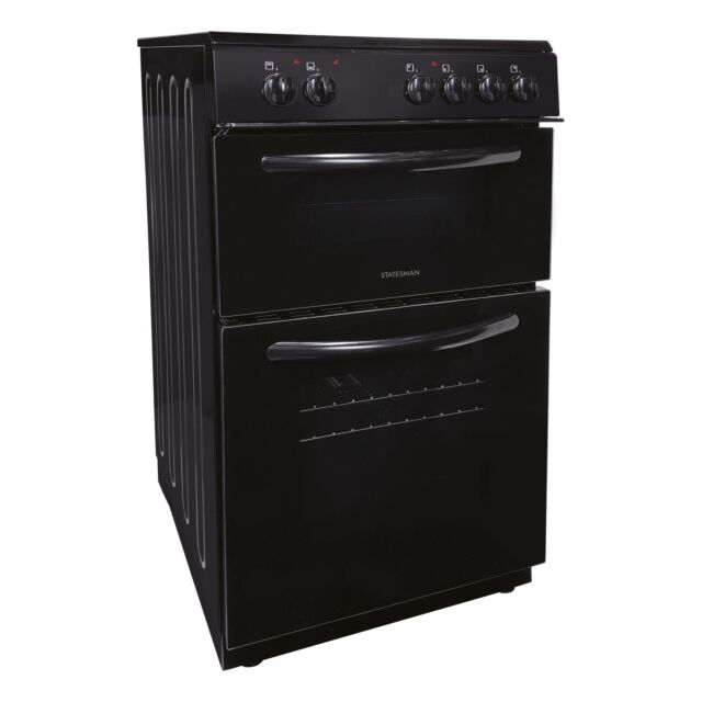 Statesman 50cm Double Oven Electric Cooker - Black - EDC50B 