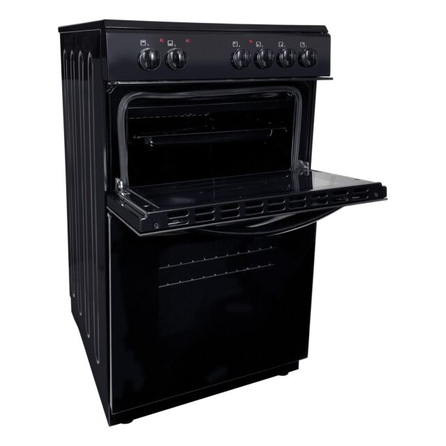 Statesman 50cm Double Oven Electric Cooker - Black - EDC50B 