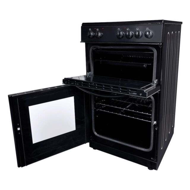 Statesman 50cm Double Oven Electric Cooker - Black - EDC50B 