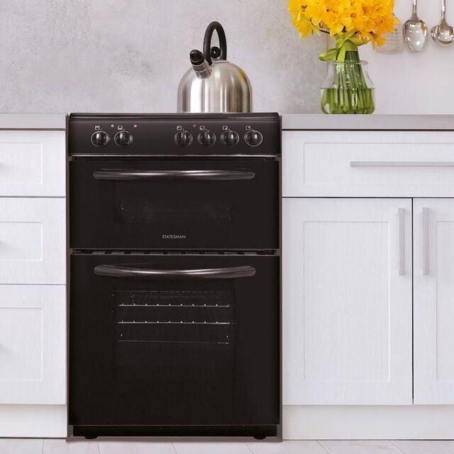 Statesman 50cm Double Oven Electric Cooker - Black - EDC50B 