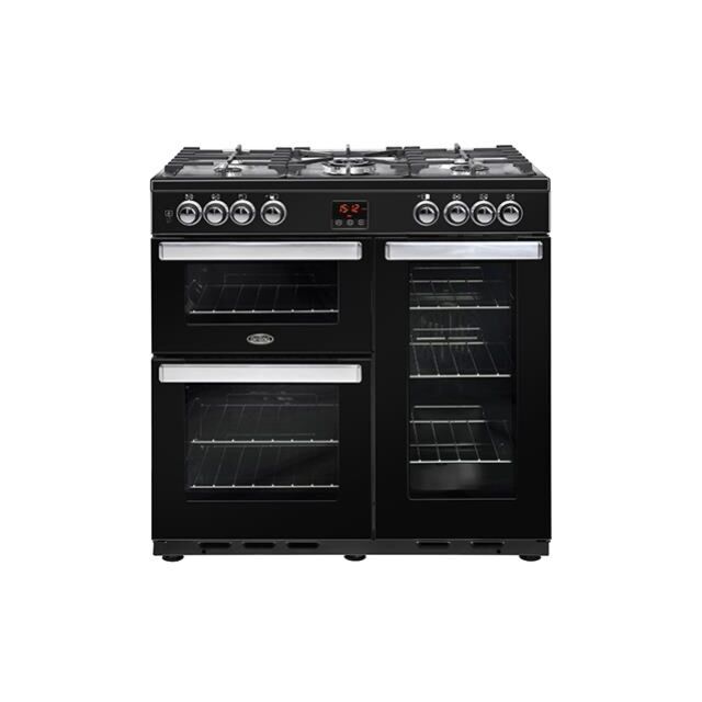 Belling Cookcentre 90DFT B 90cm Dual Fuel Range Cooker