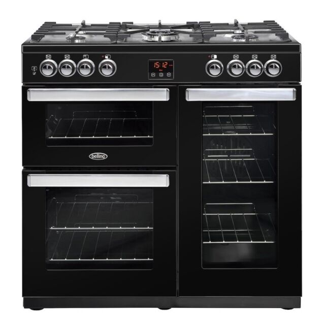 Belling Cookcentre 90DFT B 90cm Dual Fuel Range Cooker