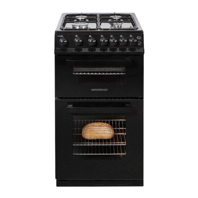 NordMende CTG52LPGBK 50cm Twin Cavity LPG Gas Cooker
