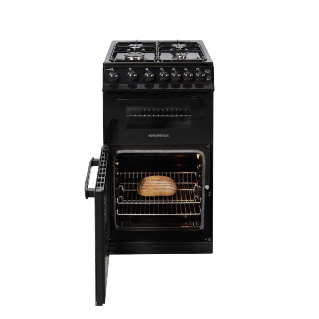 NordMende CTG52LPGBK 50cm Twin Cavity LPG Gas Cooker