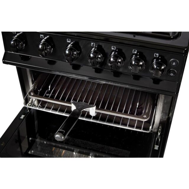 NordMende CTG52LPGBK 50cm Twin Cavity LPG Gas Cooker