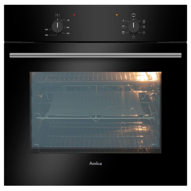 Amica Built In Single Oven - Black - ASC200BL