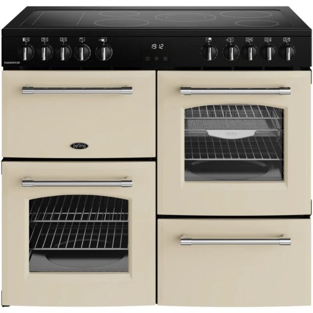 Belling RCA Farmhouse 100cm Electric Range Cooker - Cream - 444411827 