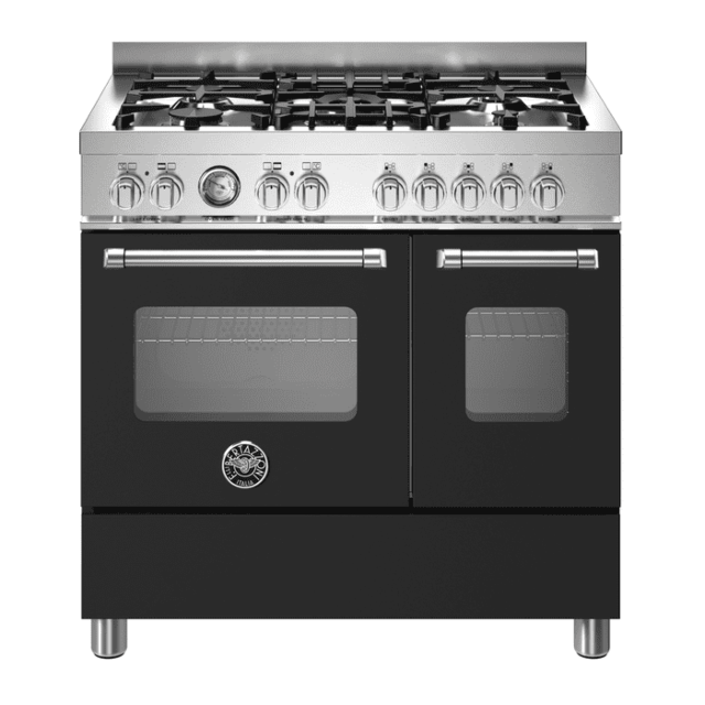 Bertazzoni Master Series 90cm Dual Fuel Range Cooker - Black - MAS95C2ENEC