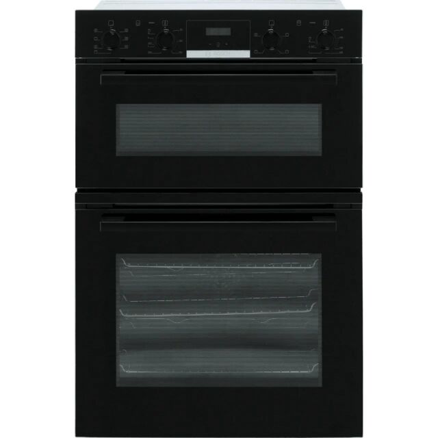 Bosch Built In Double Up Oven - Black - MBS533BBOB