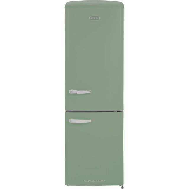 CDA 60cm Retro Frost Free Fridge Freezer - Green - FLORENCE-MEADOW