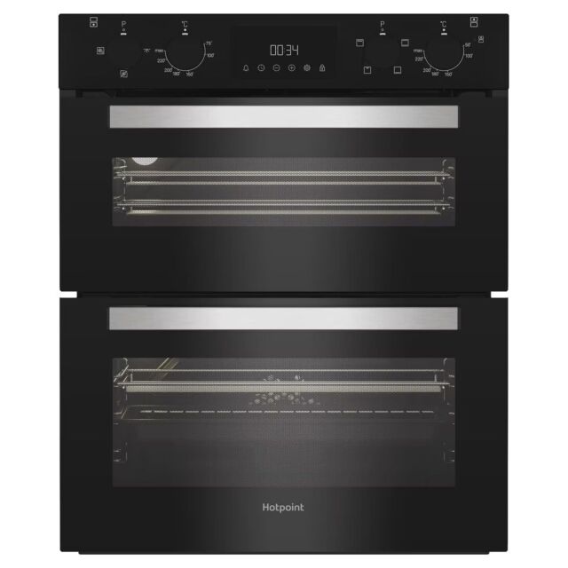 Hotpoint Double Under Oven - Black - DUH10DB