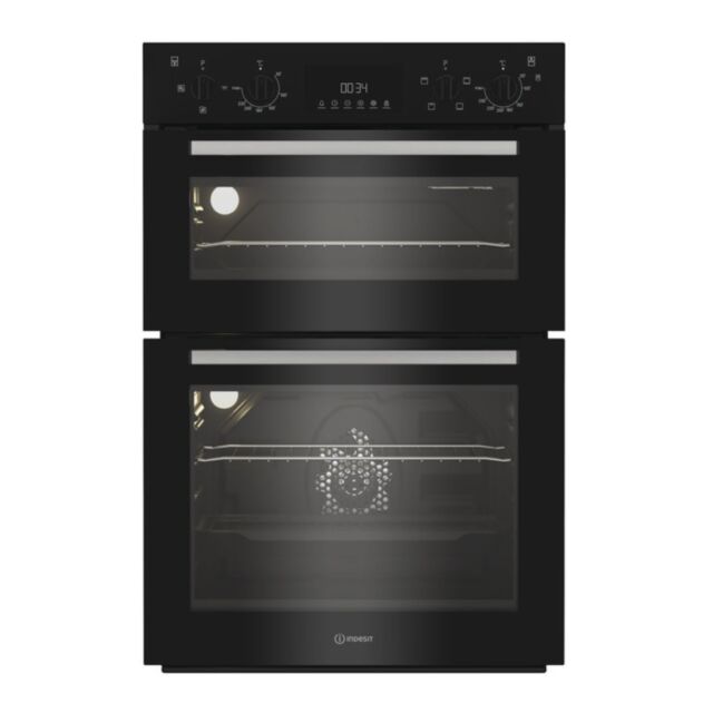 Indesit DII10DB Double Up Oven - Black