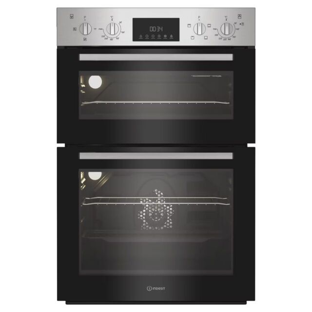 Indesit Double Up Oven - Stainless Steel - DII10DIX