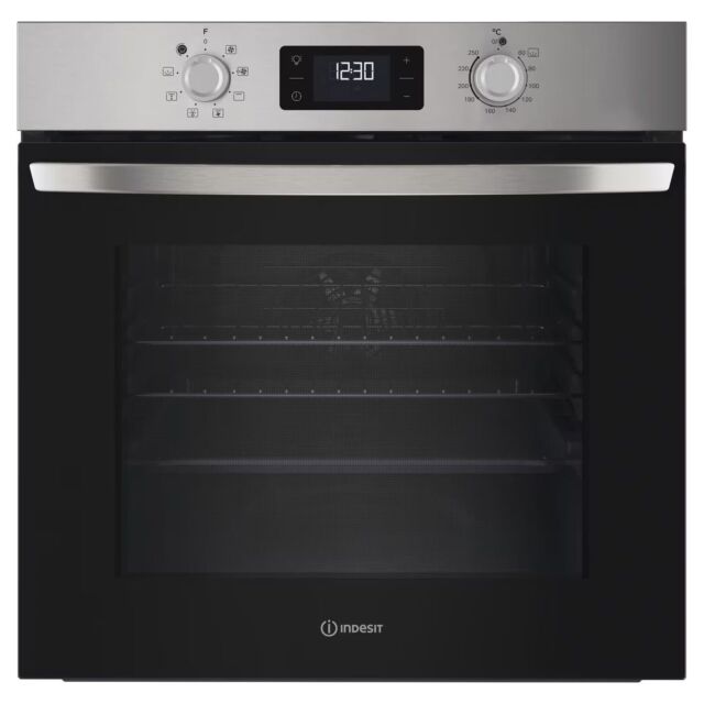 Indesit 60cm Single Oven - Stainless Steel - IO253XUK