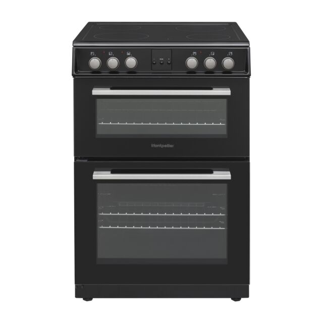 Montpellier 60cm Double Oven Electric Cooker - Black - MDOC60FK 