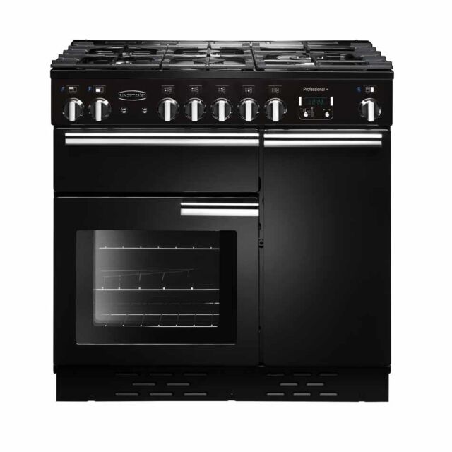 Rangemaster Professional Plus 90cm Dual Fuel Range Cooker - Black - PROP90DFFGB/C