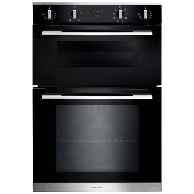 Rangemaster Built In Double Up Oven - Black - RMB9048BL/SS